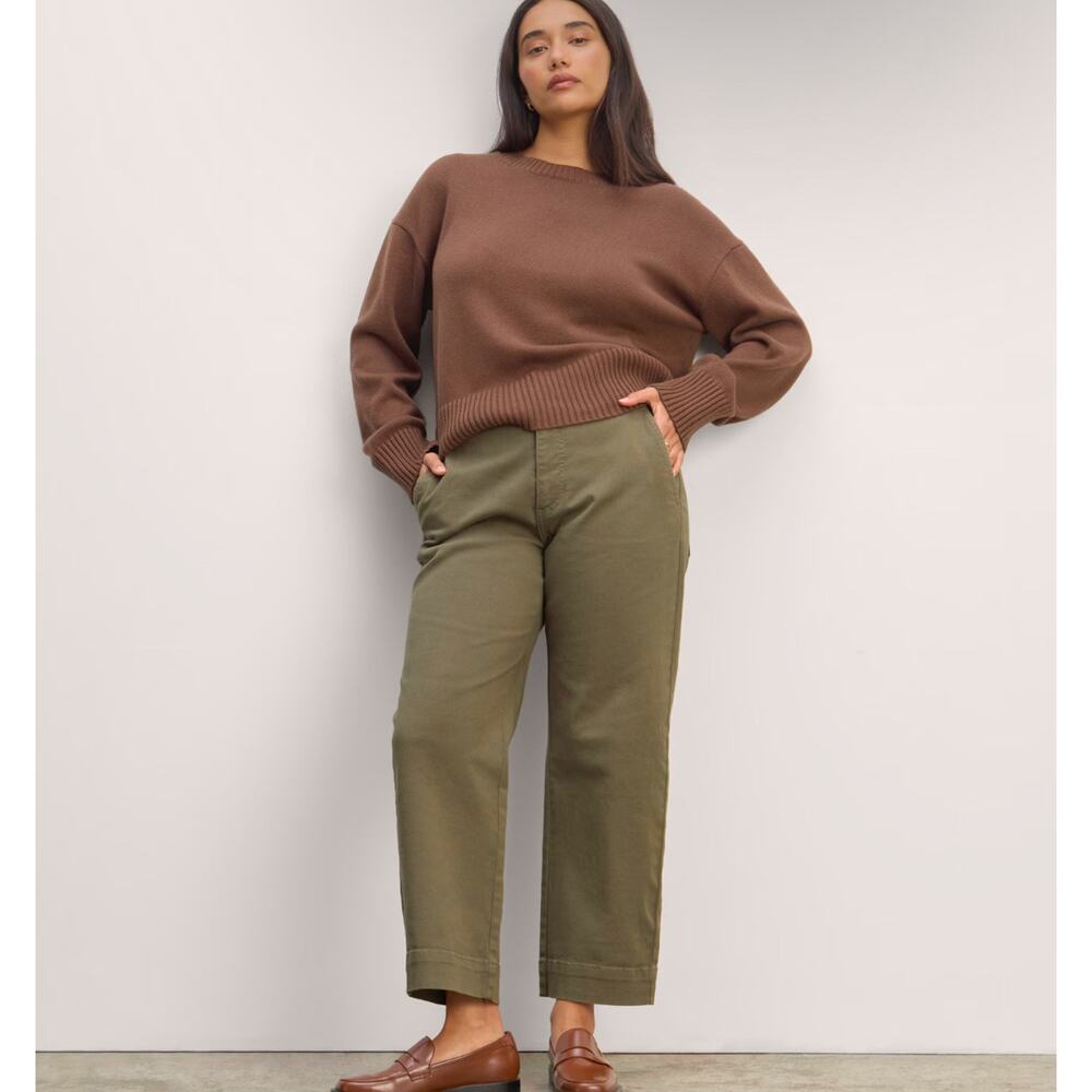 NWOT Everlane Utility Straight Leg Pant Green Size 6